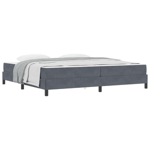 Letto a molle con materasso Grigio scuro 200 x 210 cm Tessuto 3398762