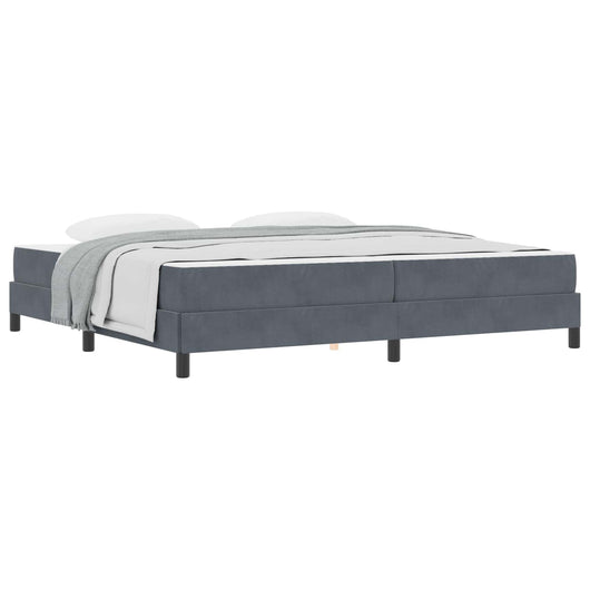 Letto a molle con materasso Grigio scuro 200 x 210 cm Tessuto 3398762
