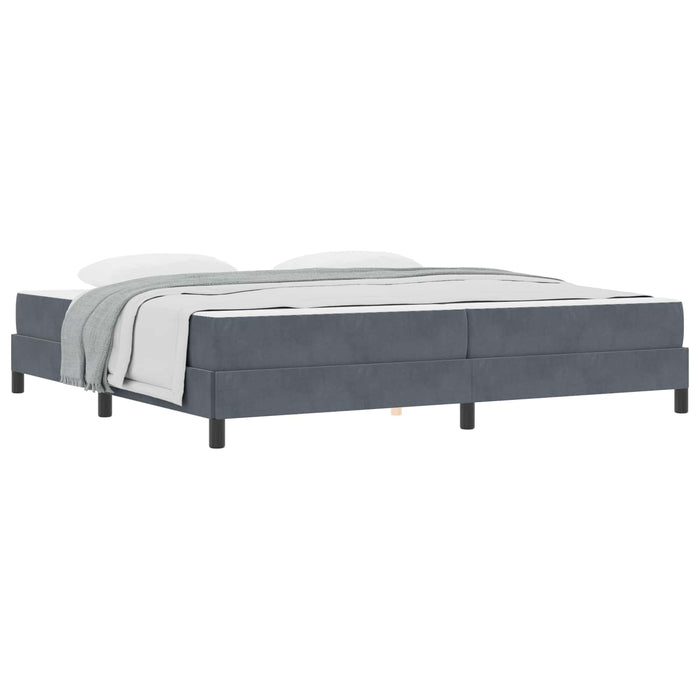 Letto a molle con materasso Grigio scuro 200 x 210 cm Tessuto 3398762