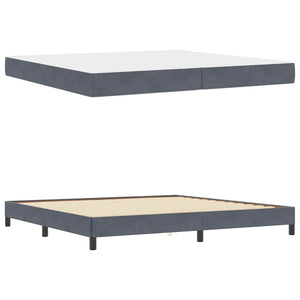 vidaXL Letto box spring con materasso Grigio scuro 200 x 210 cm