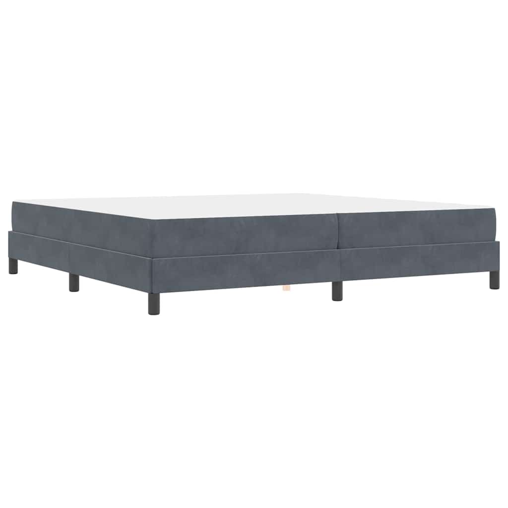 vidaXL Letto box spring con materasso Grigio scuro 200 x 210 cm