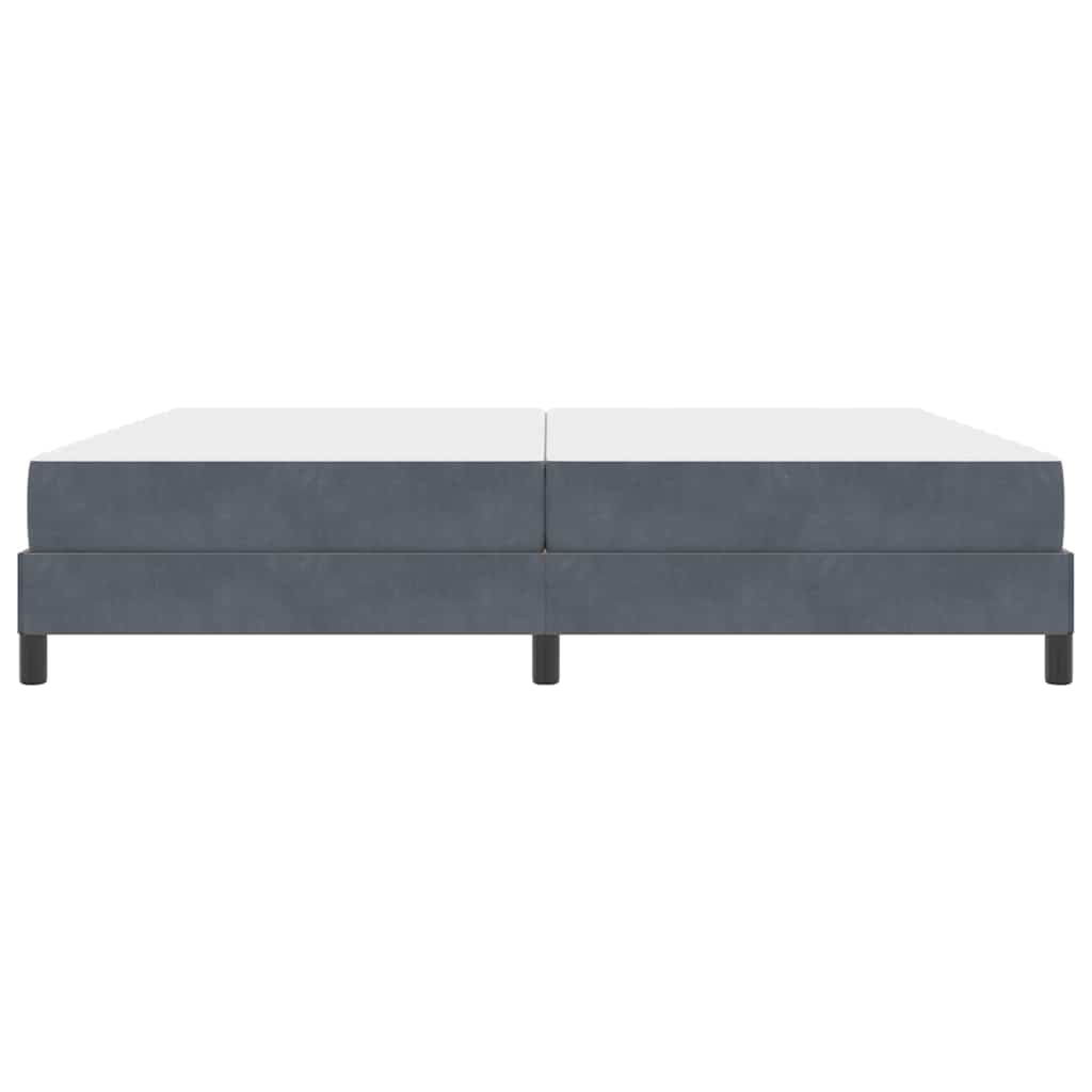 vidaXL Letto box spring con materasso Grigio scuro 200 x 210 cm