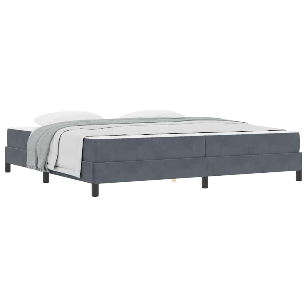 vidaXL Letto box spring con materasso Grigio scuro 200 x 210 cm