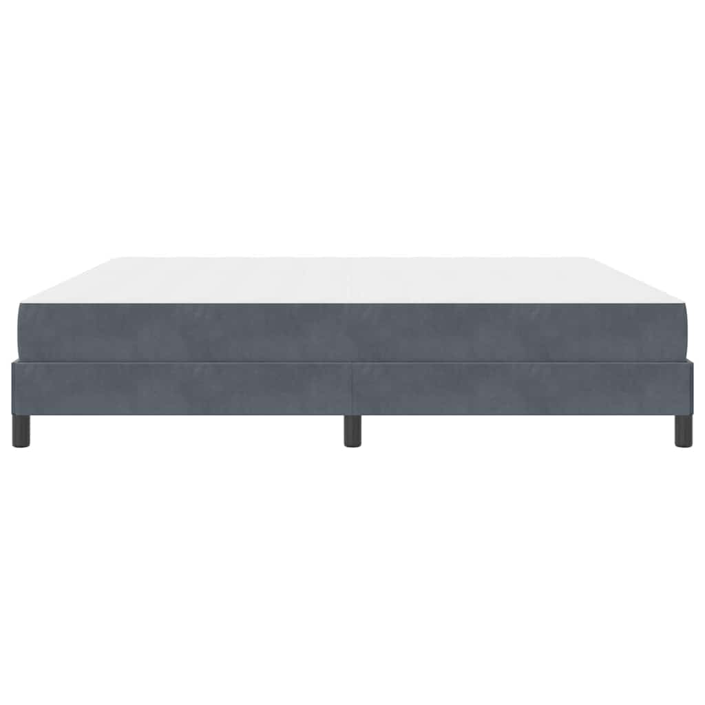 vidaXL Letto box spring con materasso Grigio scuro 200 x 210 cm