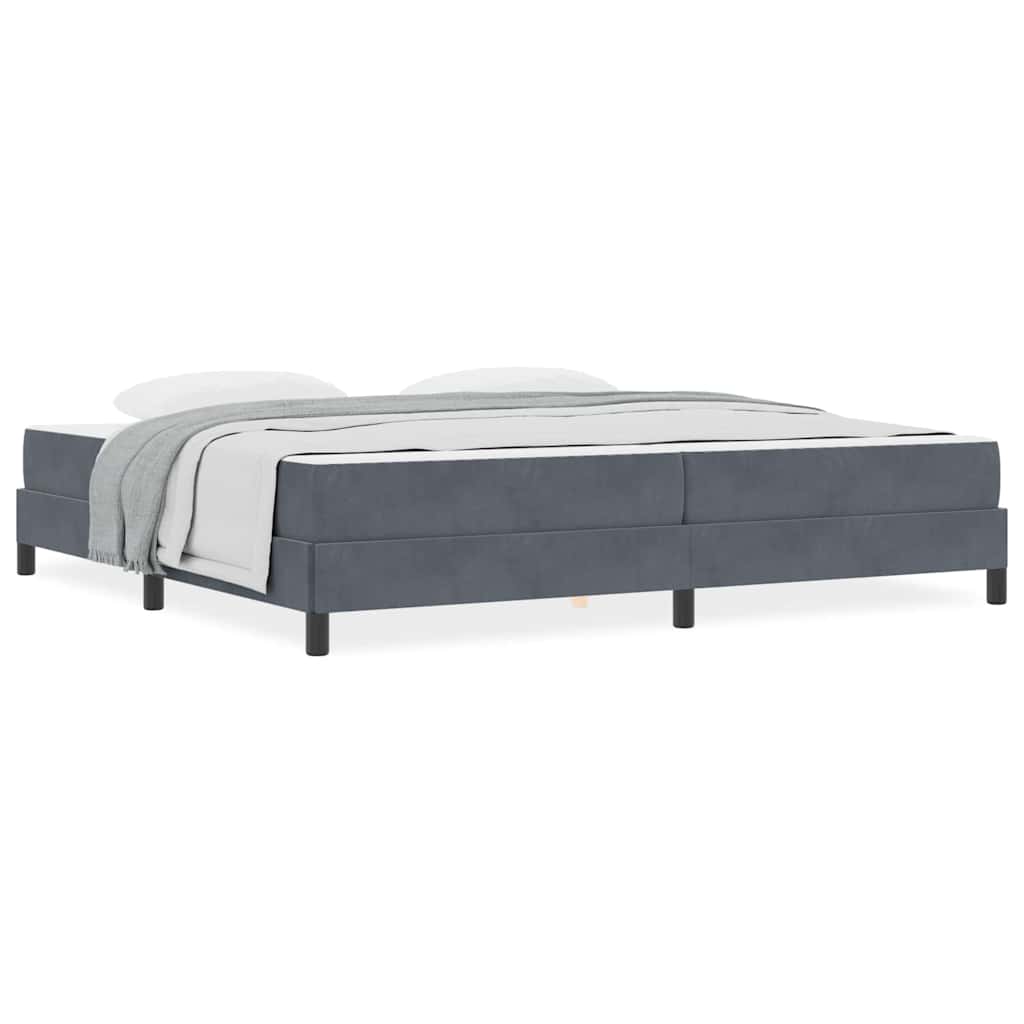 vidaXL Letto box spring con materasso Grigio scuro 200 x 210 cm