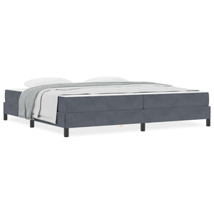 vidaXL Letto box spring con materasso Grigio scuro 200 x 210 cm