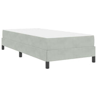 Letto a molle con materasso-Struttura Letto con Materasso Grigio chiaro 80 x 220 cm Tessuto