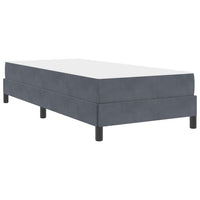 vidaXL Letto box spring con materasso Grigio scuro 80 x 220 cm Velluto