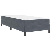 vidaXL Letto box spring con materasso Grigio scuro 80 x 220 cm Velluto