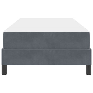 vidaXL Letto box spring con materasso Grigio scuro 80 x 220 cm Velluto