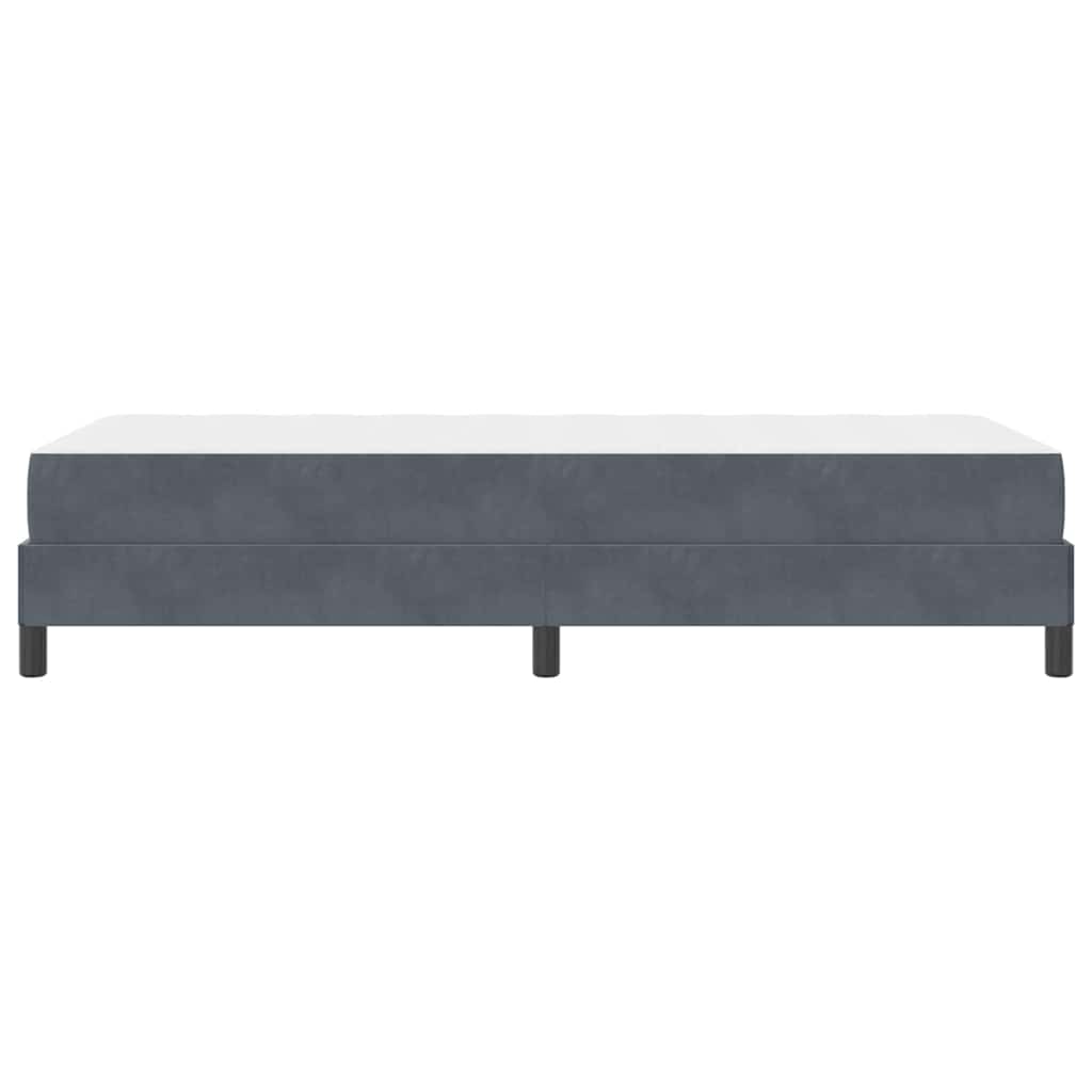 vidaXL Letto box spring con materasso Grigio scuro 80 x 220 cm Velluto