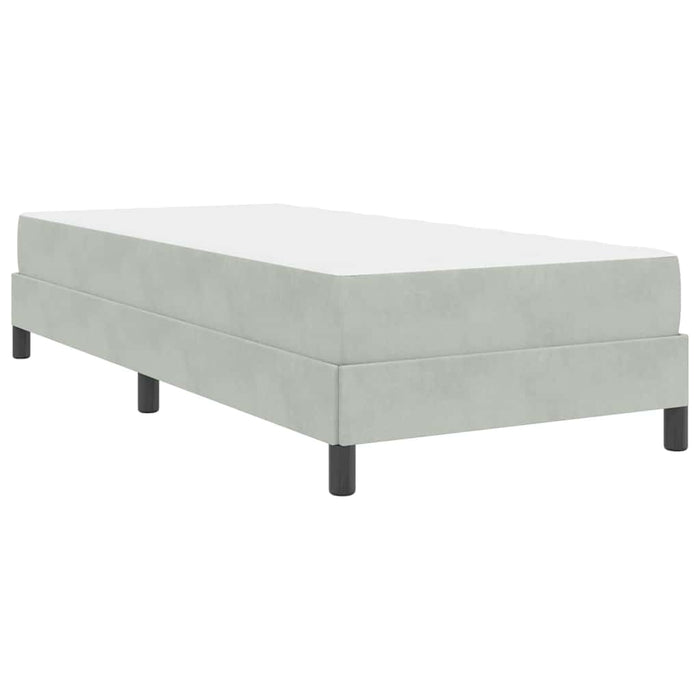 Letto a molle con materasso-Struttura Letto con Materasso Grigio chiaro 90 x 220 cm Tessuto