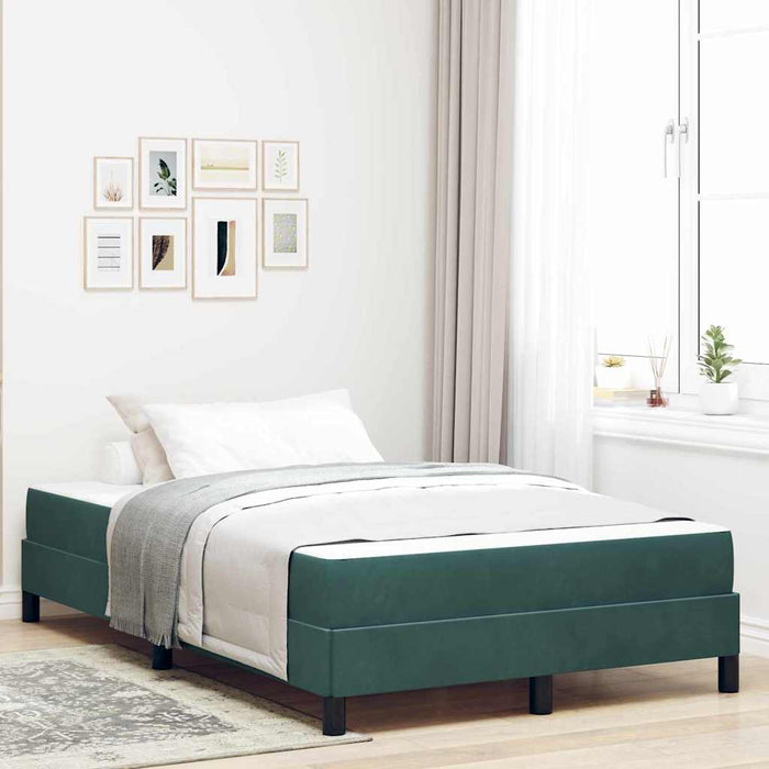Letto a molle con materasso Verde Scuro 120 x 220 cm Tessuto 3398788