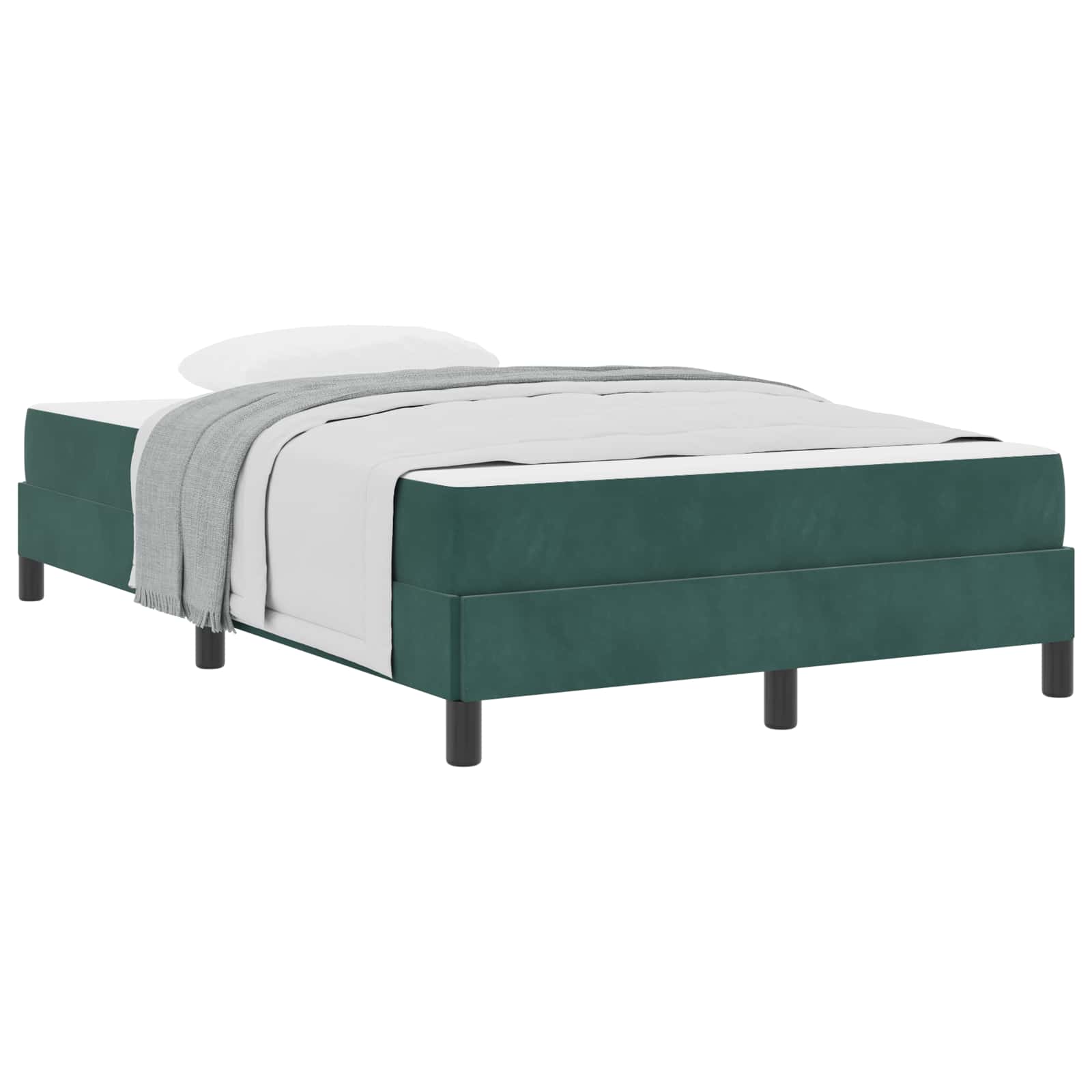 Letto a molle con materasso Verde Scuro 120 x 220 cm Tessuto 3398788