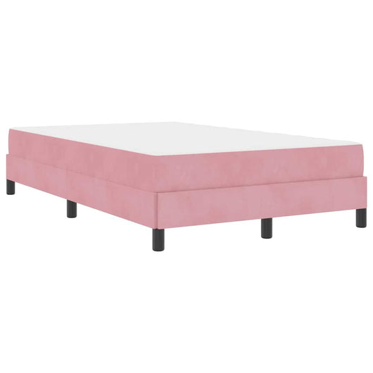 vidaXL Letto box spring con materasso Rosa 120 x 220 cm Velluto