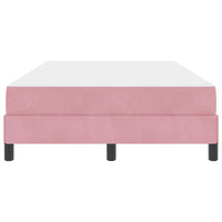 vidaXL Letto box spring con materasso Rosa 120 x 220 cm Velluto