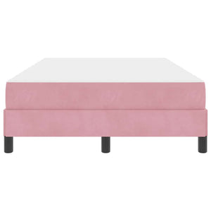 vidaXL Letto box spring con materasso Rosa 120 x 220 cm Velluto