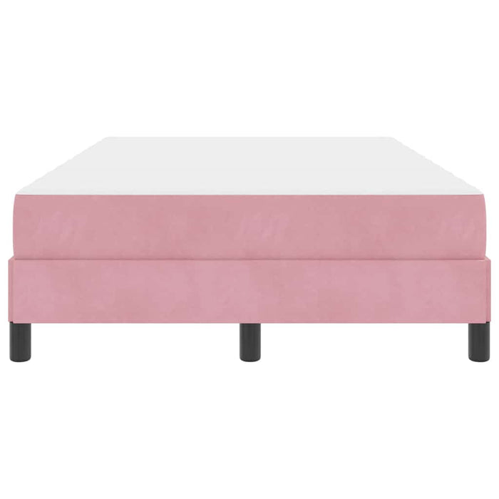 vidaXL Letto box spring con materasso Rosa 120 x 220 cm Velluto
