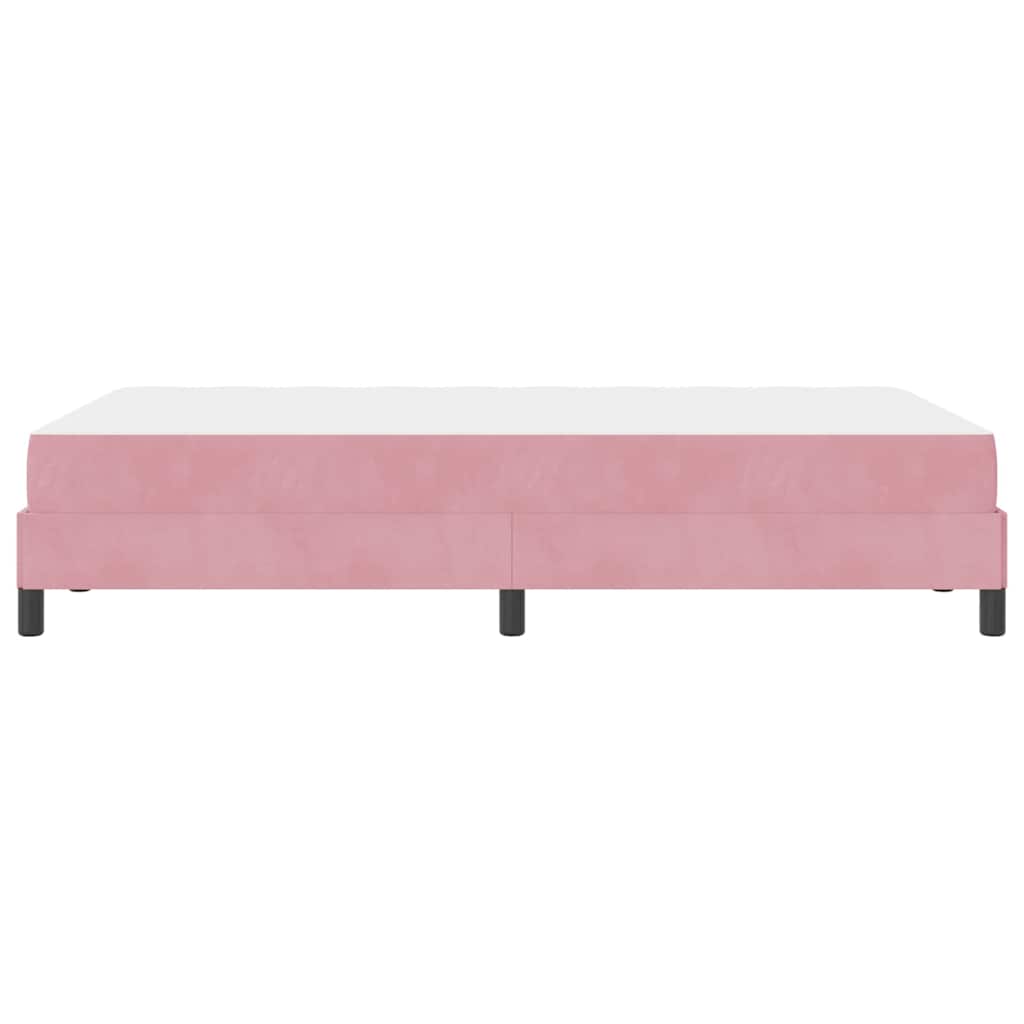 vidaXL Letto box spring con materasso Rosa 120 x 220 cm Velluto