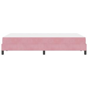 vidaXL Letto box spring con materasso Rosa 120 x 220 cm Velluto