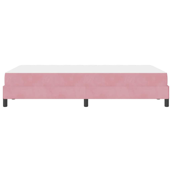 vidaXL Letto box spring con materasso Rosa 120 x 220 cm Velluto