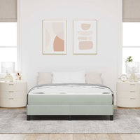 vidaXL Letto box spring con materasso Grigio chiaro 140 x 220 cm