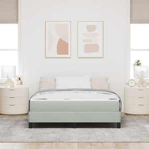 vidaXL Letto box spring con materasso Grigio chiaro 140 x 220 cm