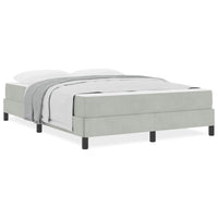 vidaXL Letto box spring con materasso Grigio chiaro 140 x 220 cm