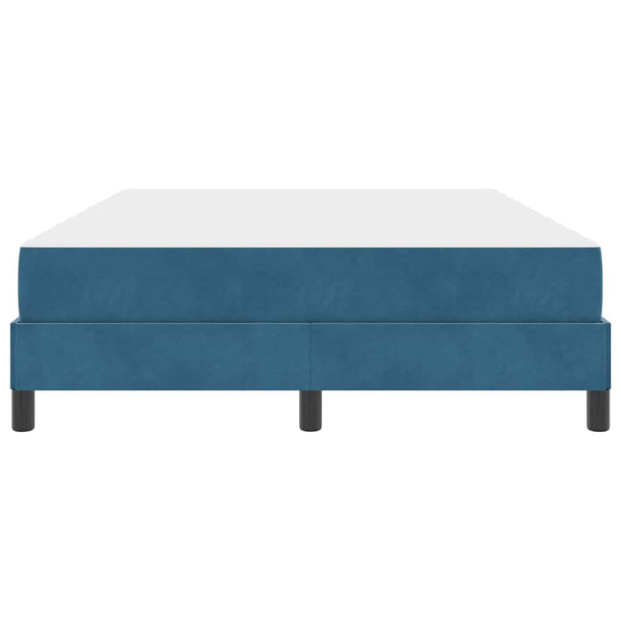 vidaXL Letto box spring con materasso Blu Scuro 140 x 220 cm Velluto