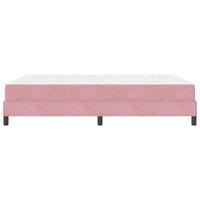 Letto a molle con materasso Rosa 140 x 220 cm Tessuto 3398796