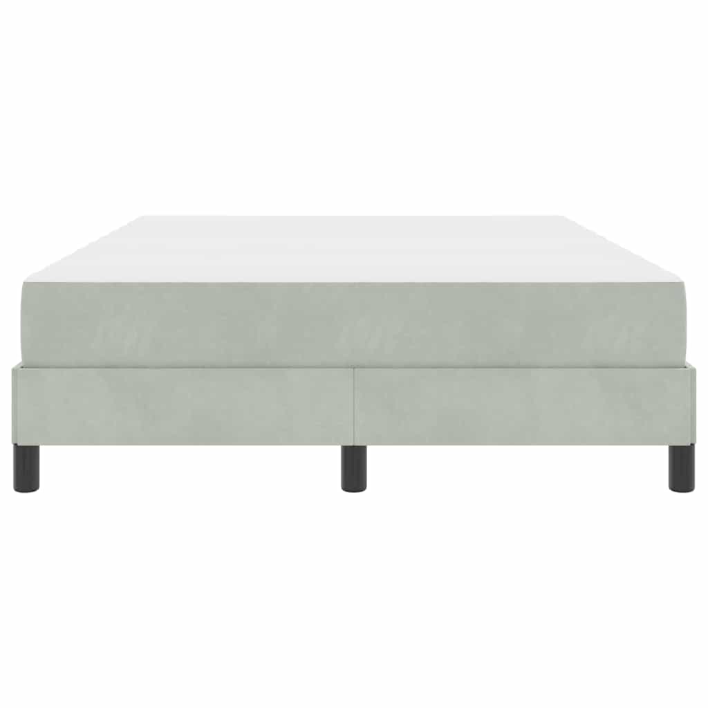 Letto a molle con materasso-Struttura Letto con Materasso Grigio chiaro 160 x 220 cm Tessuto