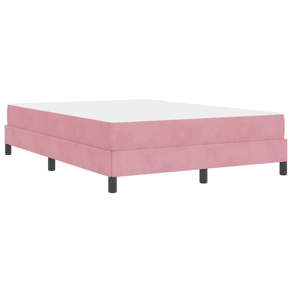 Letto a molle con materasso Rosa 160 x 220 cm Tessuto 3398802