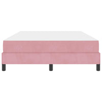 vidaXL Letto box spring con materasso Rosa 160 x 220 cm Velluto