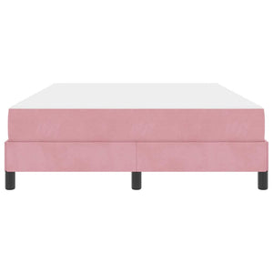 vidaXL Letto box spring con materasso Rosa 160 x 220 cm Velluto
