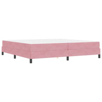 Letto a molle con materasso Rosa 200 x 220 cm Tessuto 3398814
