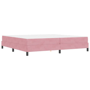 Letto a molle con materasso Rosa 200 x 220 cm Tessuto 3398814