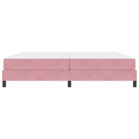 Letto a molle con materasso Rosa 200 x 220 cm Tessuto 3398814