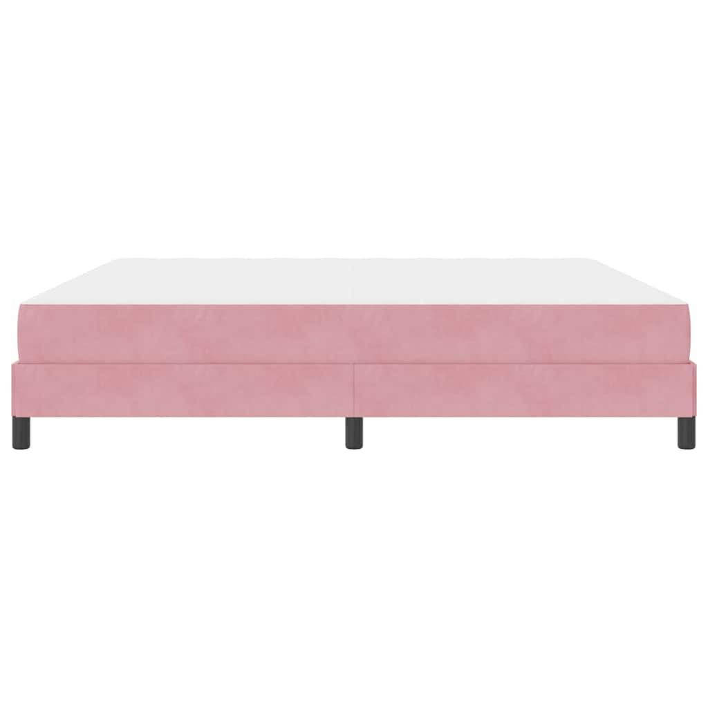 Letto a molle con materasso Rosa 200 x 220 cm Tessuto 3398814