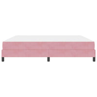 Letto a molle con materasso Rosa 200 x 220 cm Tessuto 3398814