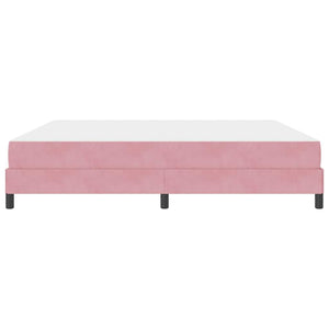 Letto a molle con materasso Rosa 200 x 220 cm Tessuto 3398814