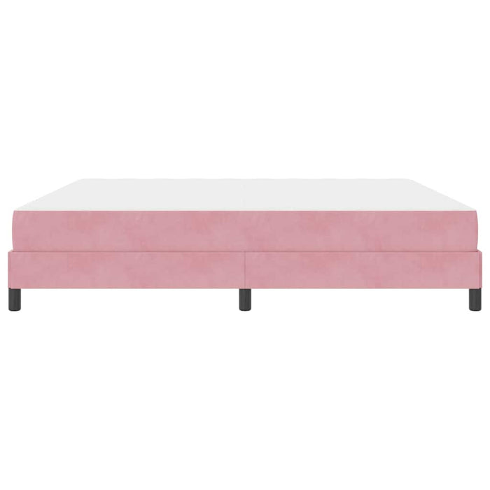 Letto a molle con materasso Rosa 200 x 220 cm Tessuto 3398814