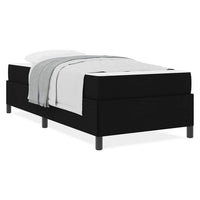 vidaXL Letto a molle Nero e Nero 90 x 190 cm