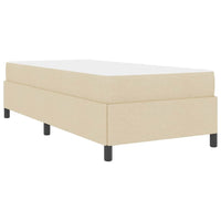 Letto a molle con materasso-Struttura Letto con Materasso Crema 90 x 190 cm Tessuto 727178