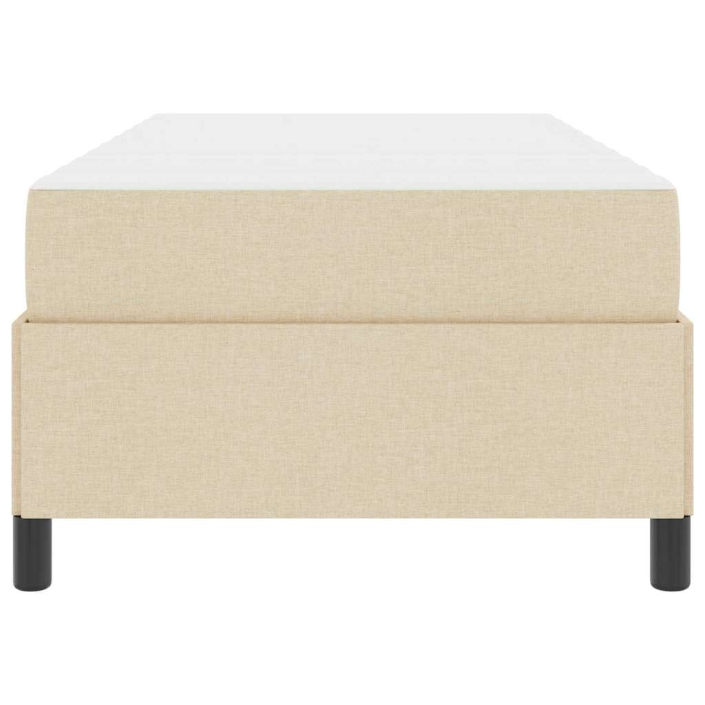 Letto a molle con materasso-Struttura Letto con Materasso Crema 90 x 190 cm Tessuto 727178