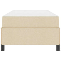 Letto a molle con materasso-Struttura Letto con Materasso Crema 90 x 190 cm Tessuto 727178