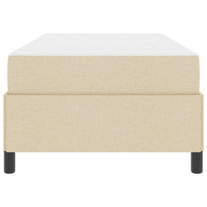 Letto a molle con materasso-Struttura Letto con Materasso Crema 90 x 190 cm Tessuto 727178