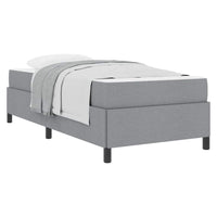 vidaXL Letto a molle Grigio chiaro e nero 90 x 200 cm