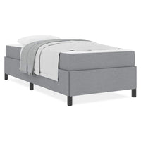 vidaXL Letto a molle Grigio chiaro e nero 90 x 200 cm
