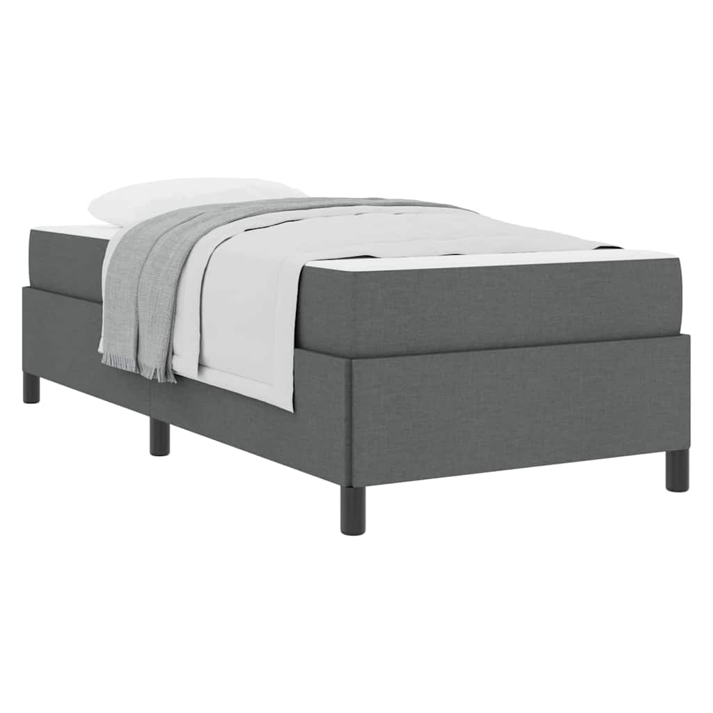 vidaXL Letto a molle Grigio scuro e Nero 90 x 200 cm