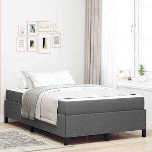 Letto a molle Grigio scuro 120 x 190 cm Tessuto 3398844